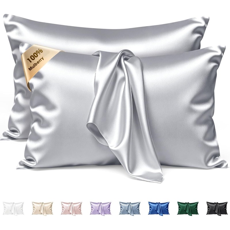 Silk Pillowcase - 2 stuks Mulberry Silk kussenslopen, koele