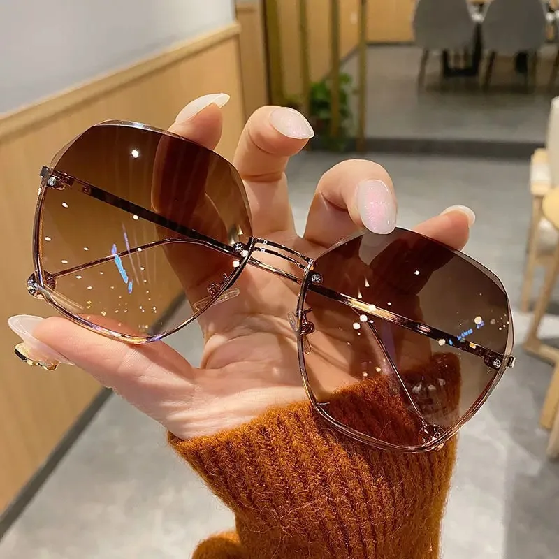 Designer Sunglasses - Merkontwerp Mode Nieuwe Polygoon Metalen Zonnebril