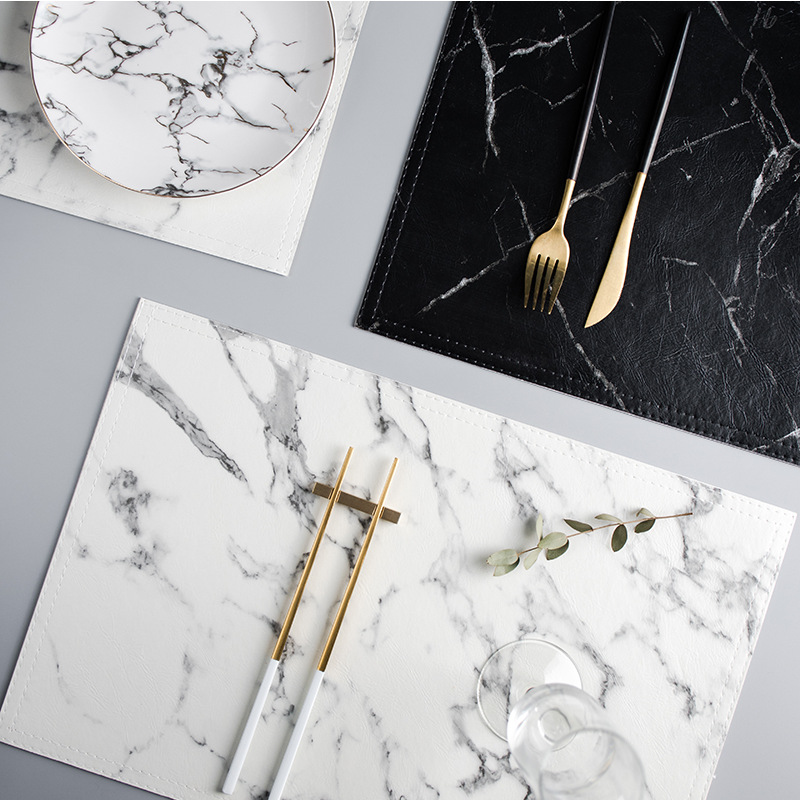 Luxe PU-geïsoleerde onderlegge - Marble Coaster Set recensie en prijs