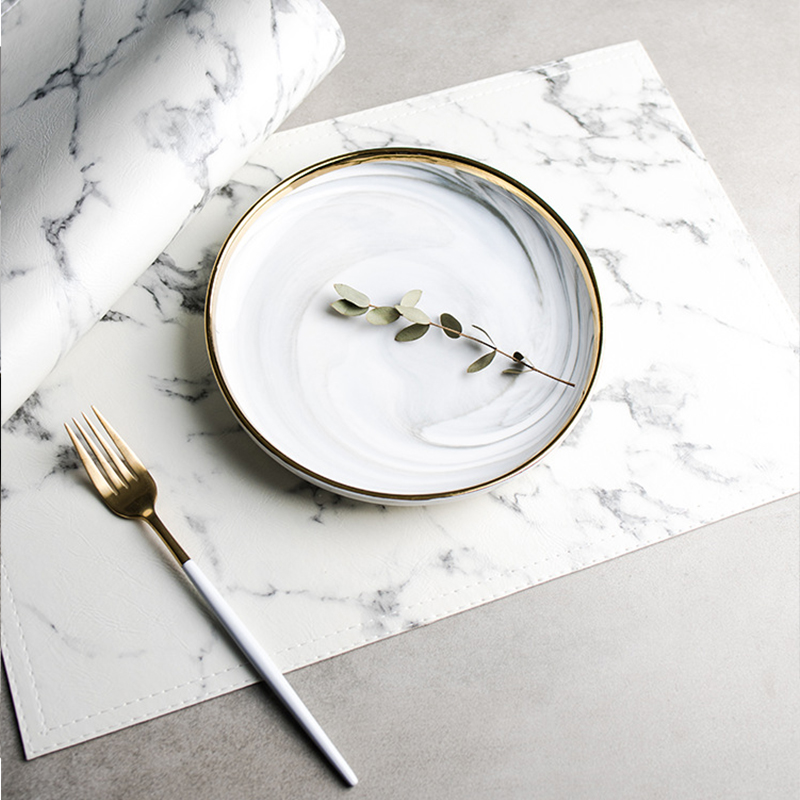 Luxe PU-geïsoleerde onderlegge - Marble Coaster Set recensie en prijs