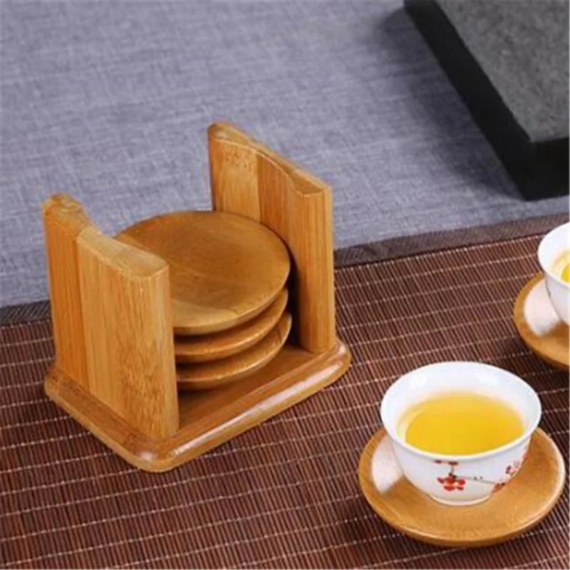 6 Stuks Ronde Vorm Bamboe Coas - Marble Coaster Set recensie en prijs