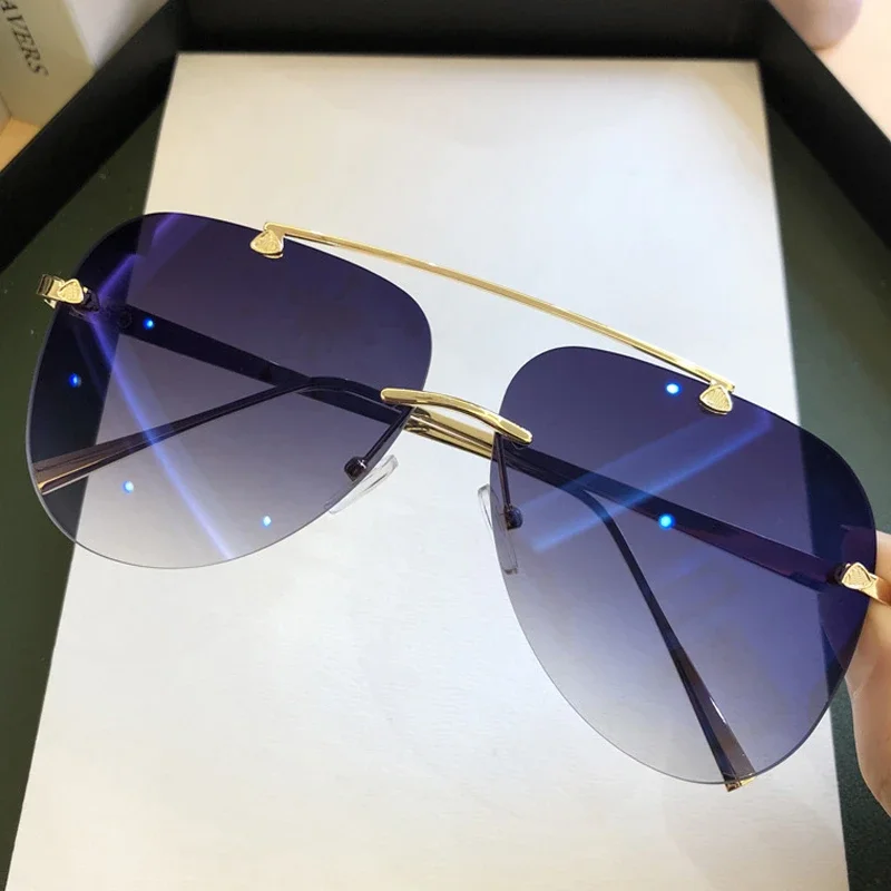 Vintage randloze pilotenbril v - Sunglasses Uv400 recensie en prijs