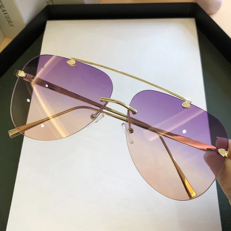 Vintage randloze pilotenbril v - Sunglasses Uv400 recensie en prijs
