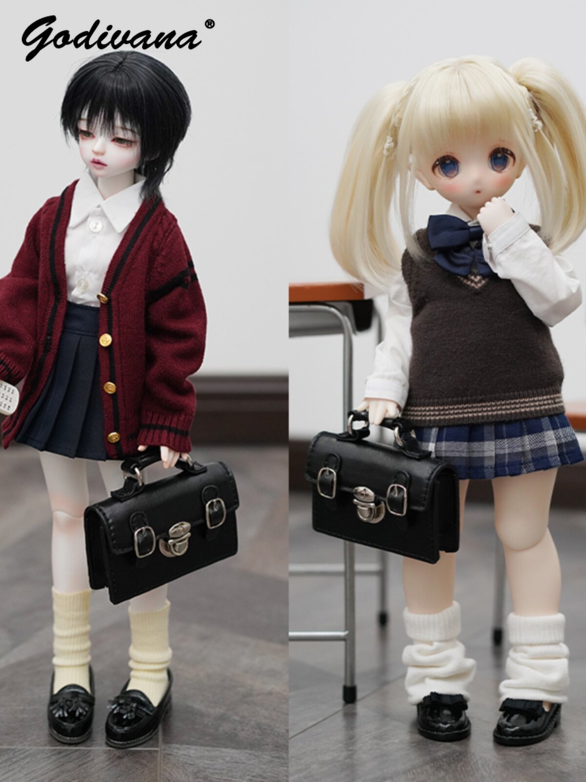 1/3 1/4 BJD-pop, vintage prepp - Leather Briefcase recensie en prijs