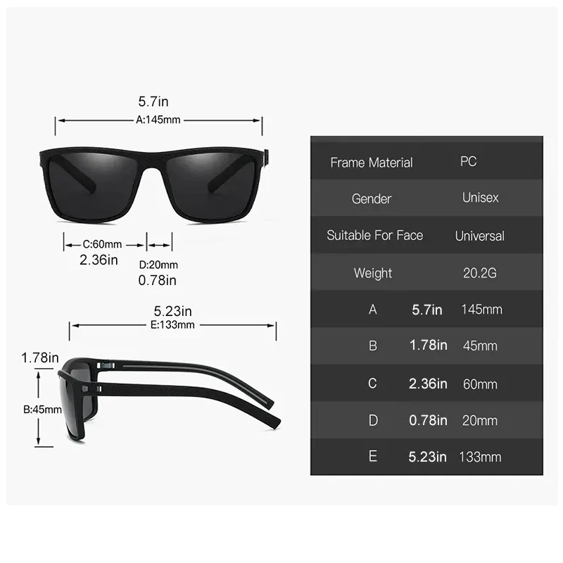 Vierkante sportzonnebril voor  - Sunglasses Uv400 recensie en prijs